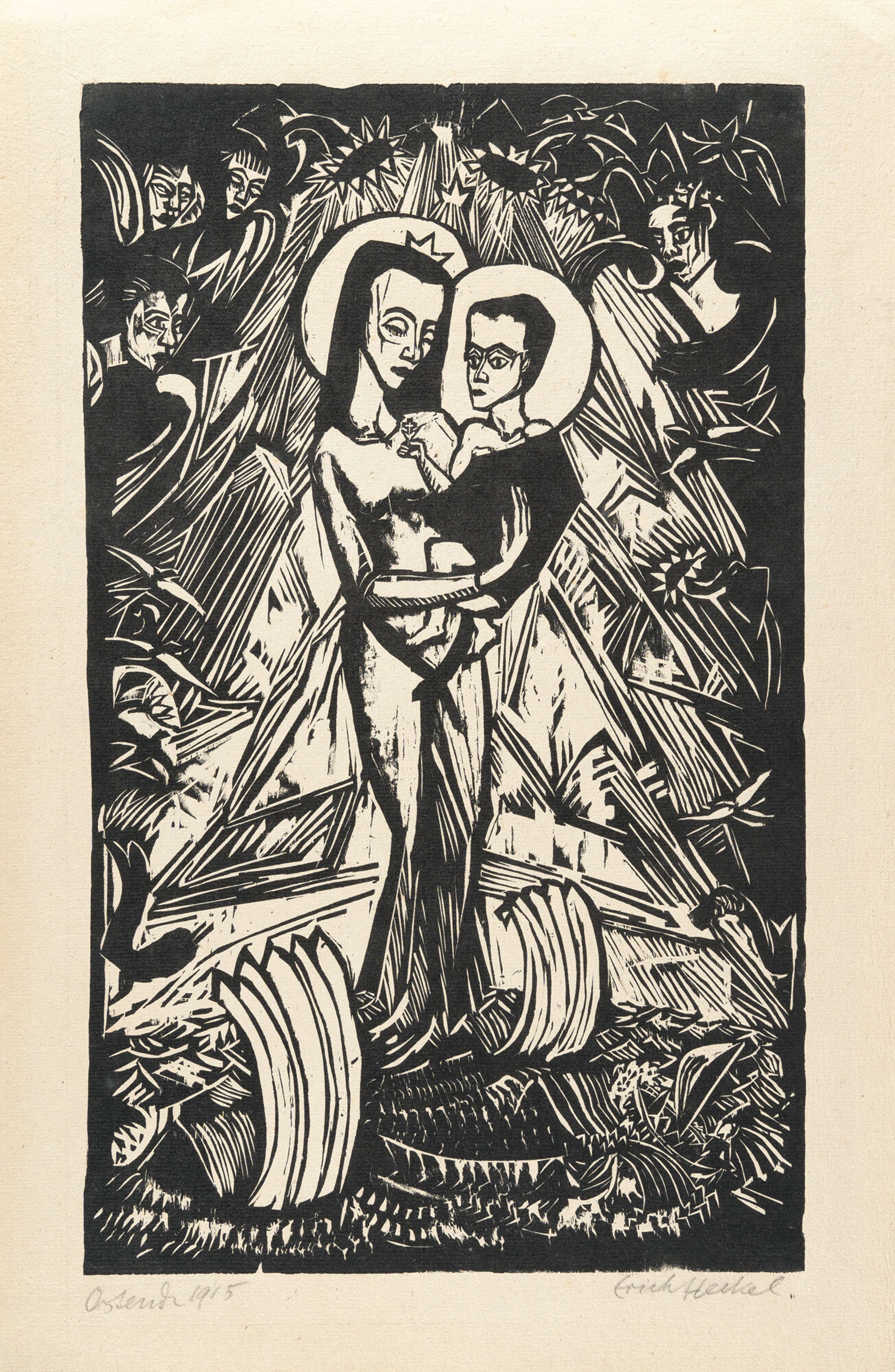 Madonna Of Ostend - Signed Print by Erich Heckel 1915 - MyArtBroker