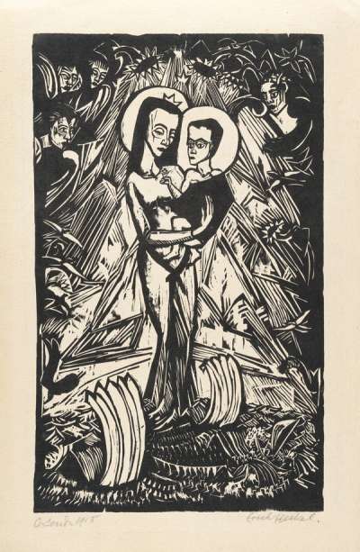 Madonna Of Ostend - Signed Print by Erich Heckel 1915 - MyArtBroker