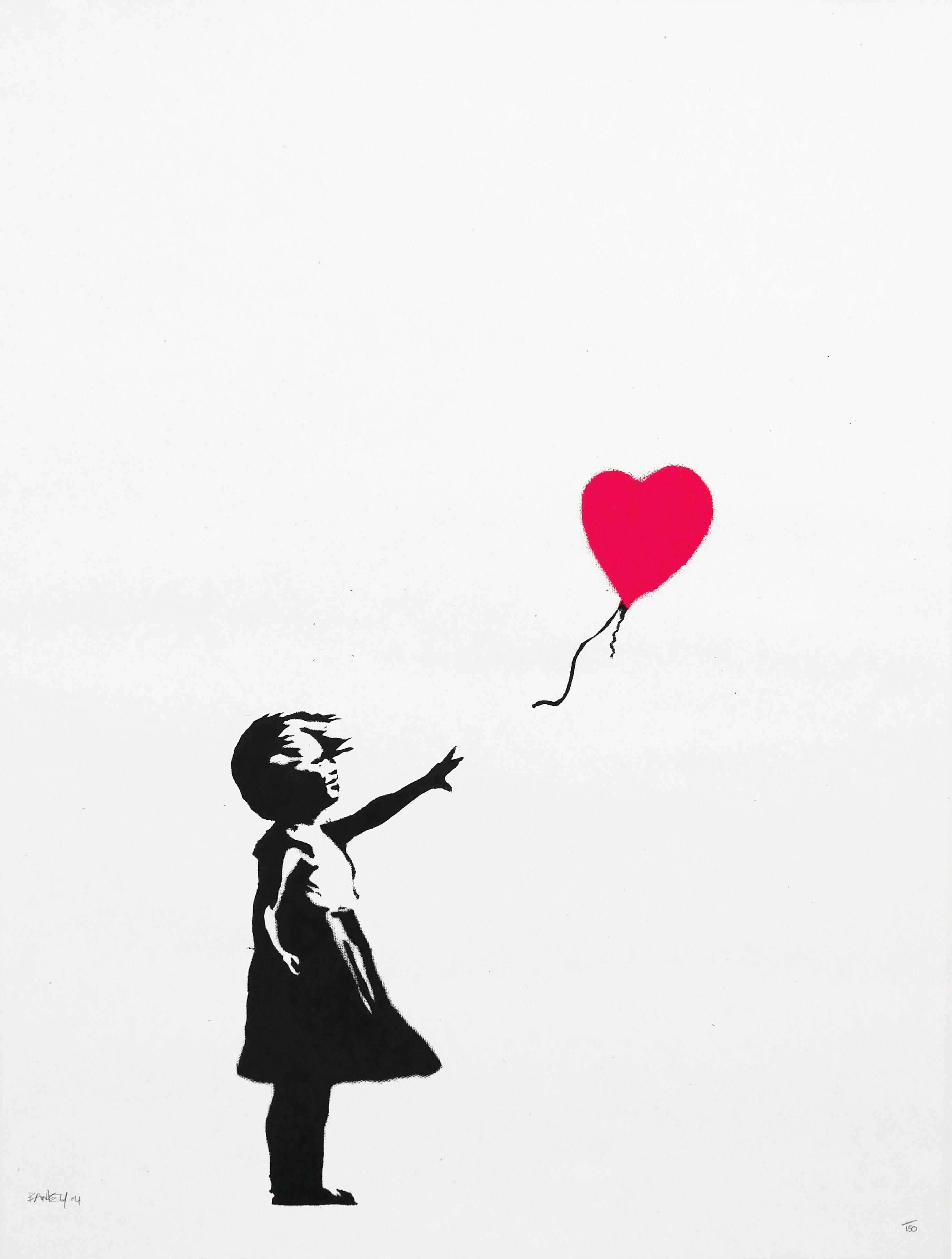 Gevangenisstraf terugvallen Farmacologie Banksy Girl With Balloon (Signed Print) 2004