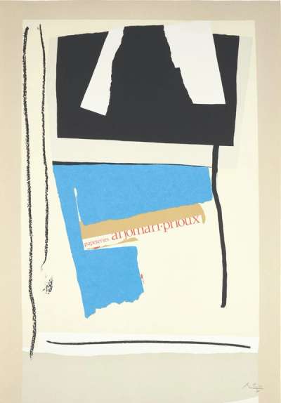 America - La France Variations V - Signed Print by Robert Motherwell 1984 - MyArtBroker
