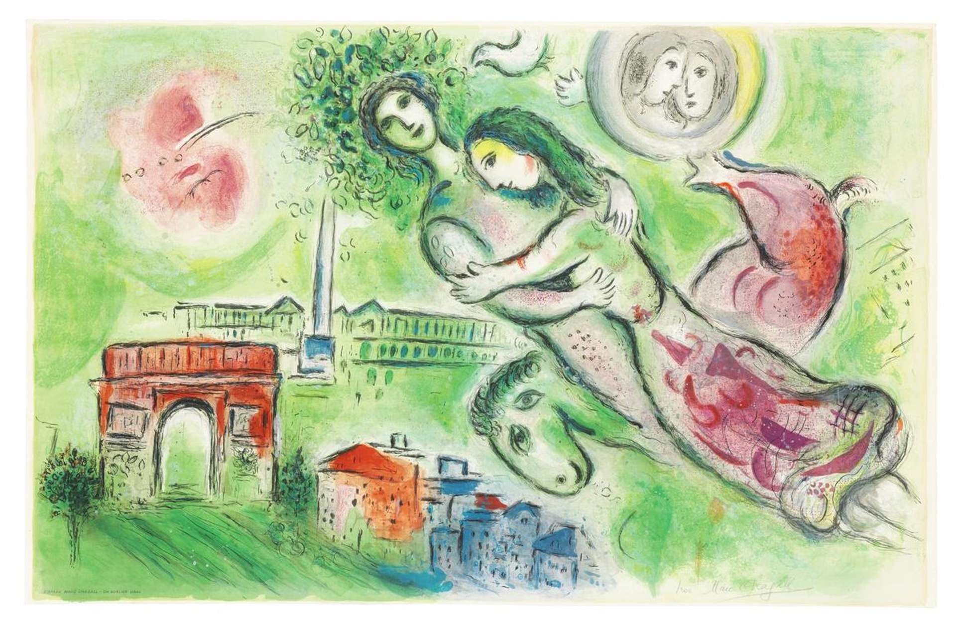 Marc Chagall: Romeo Et Juliet - Signed Print