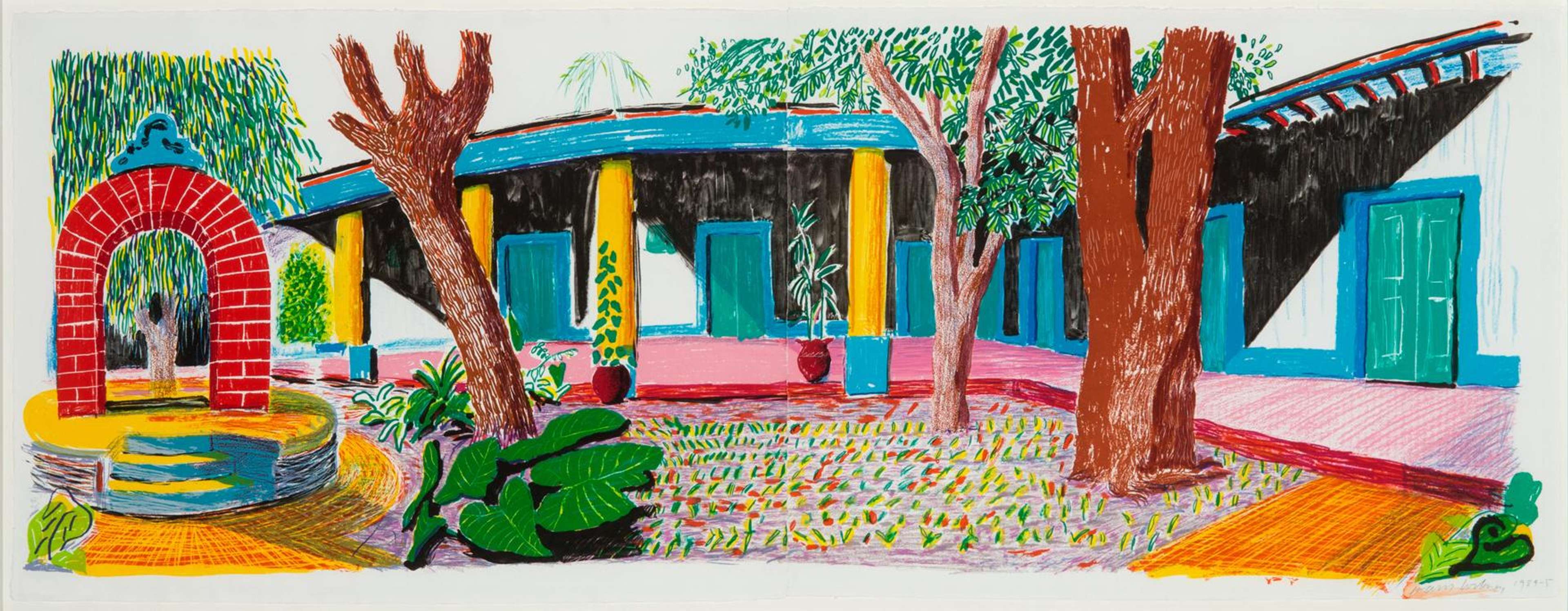 Hotel Acatlán: Second Day - Signed Print by David Hockney 1984 - MyArtBroker