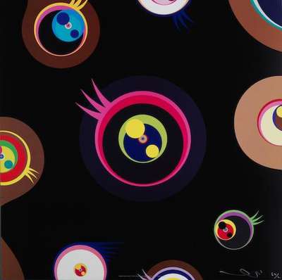 Jellyfish Eyes (black 1) - Signed Print by Takashi Murakami 2002 - MyArtBroker