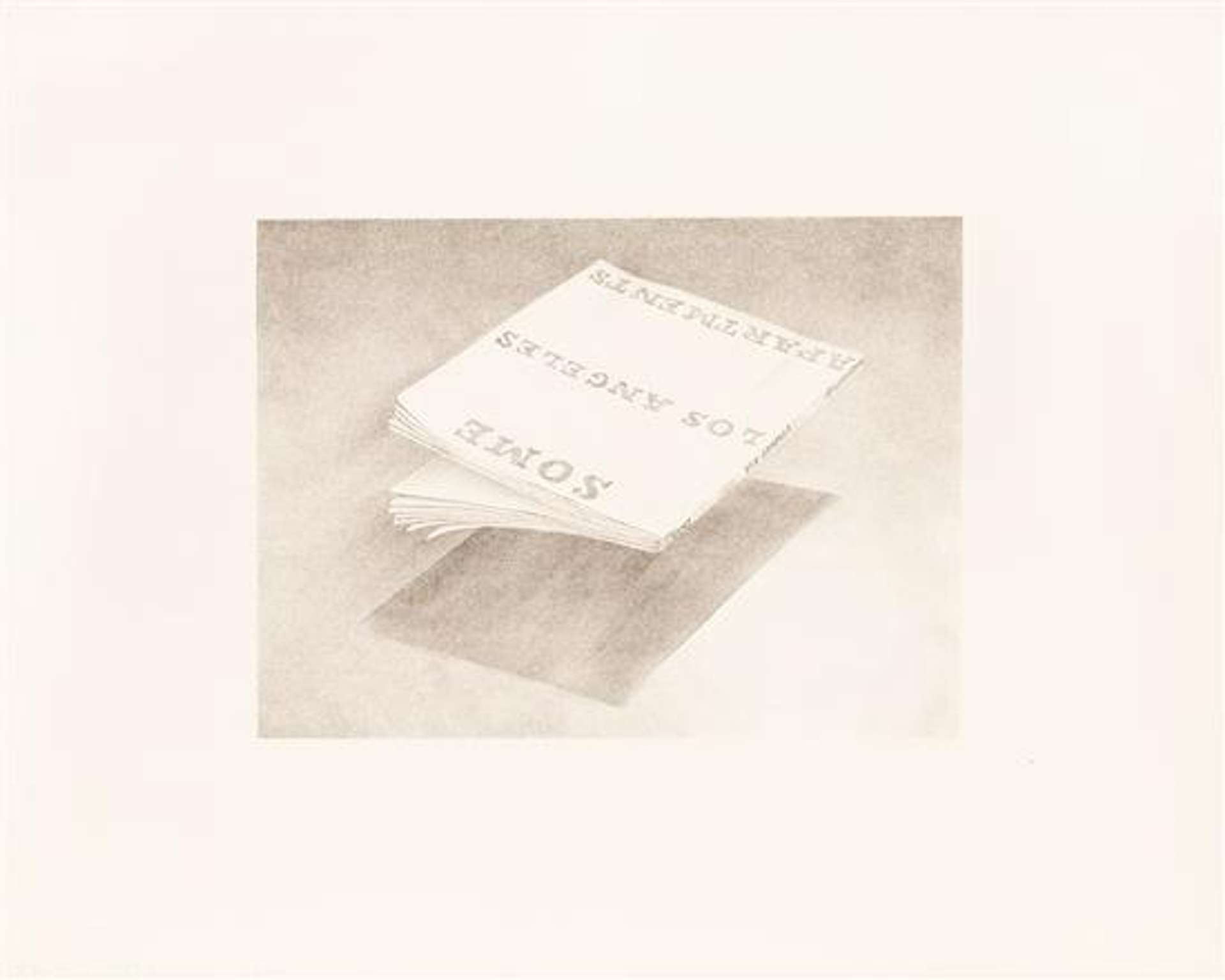 Ed Ruscha: Some Los Angeles Apartments, Book Cover - Signed Print