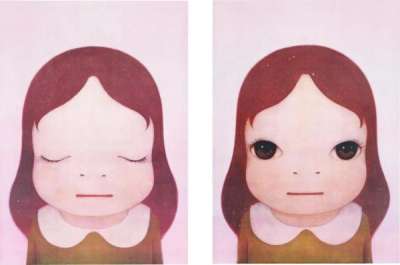 Cosmic Girl (pair) - Unsigned Print by Yoshitomo Nara 2008 - MyArtBroker