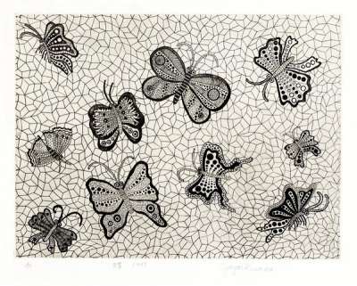 Butterflies - Signed Print by Yayoi Kusama 1995 - MyArtBroker