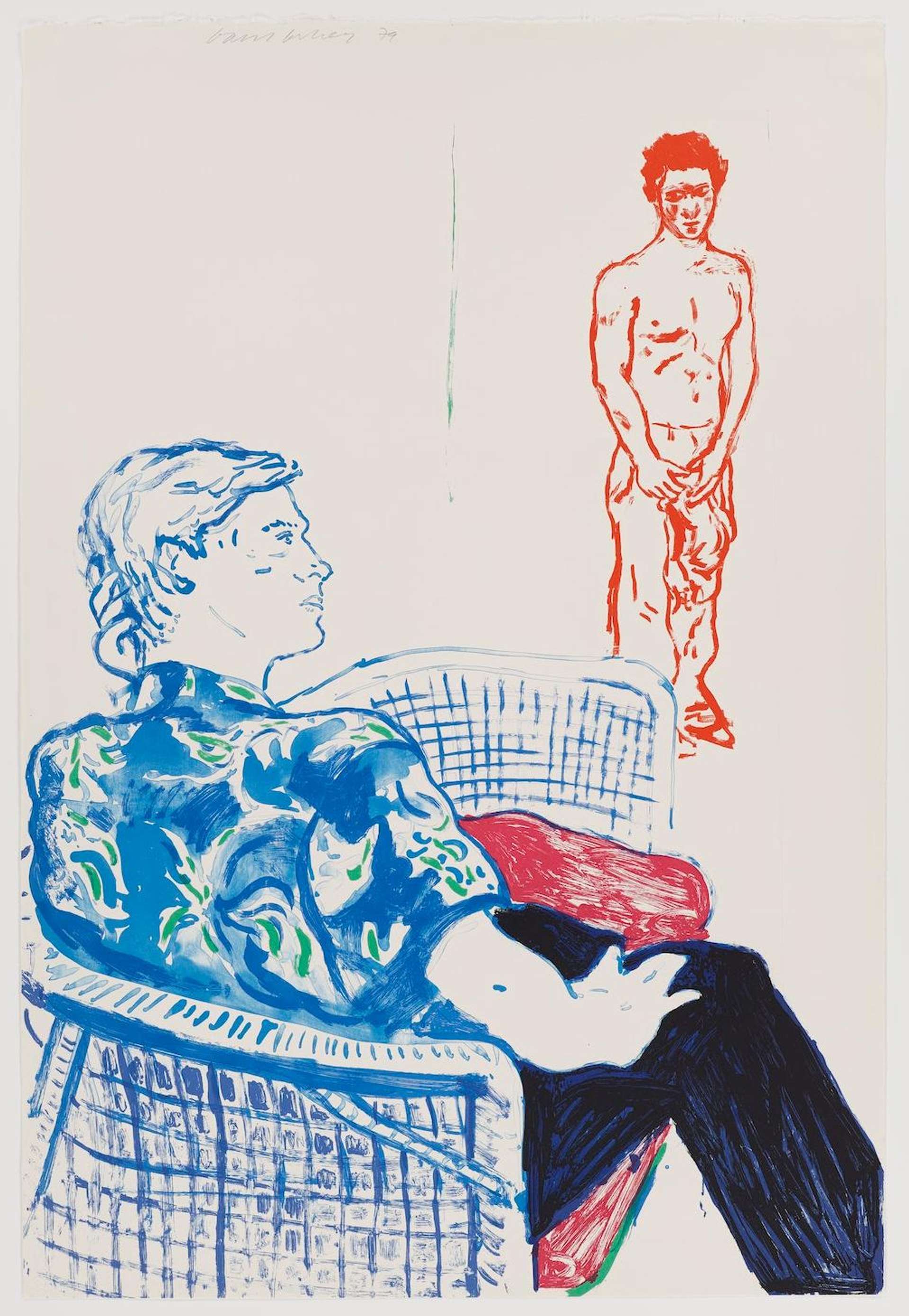 Joe With David Harte - Signed Print by David Hockney 1979 - MyArtBroker