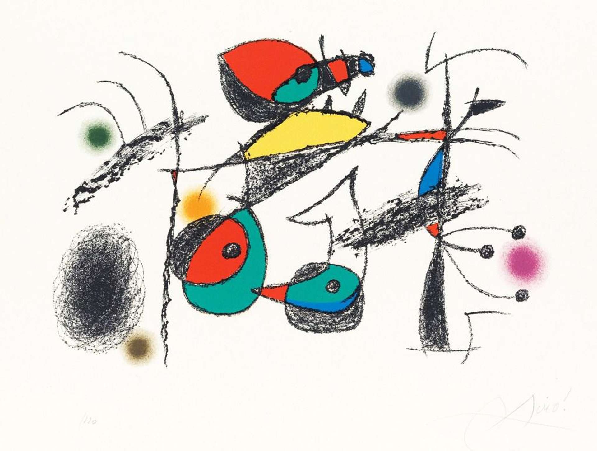 Joan Miró: Raymond Queneau - Signed Print