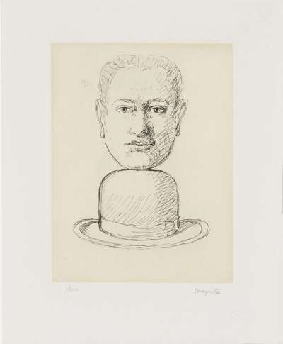 Untitled (Homme Au Chapeau Melon) - Signed Print by René Magritte 1968 - MyArtBroker