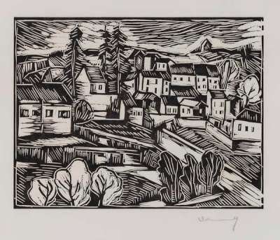 Montval - Signed Print by Maurice de Vlaminck 1908 - MyArtBroker