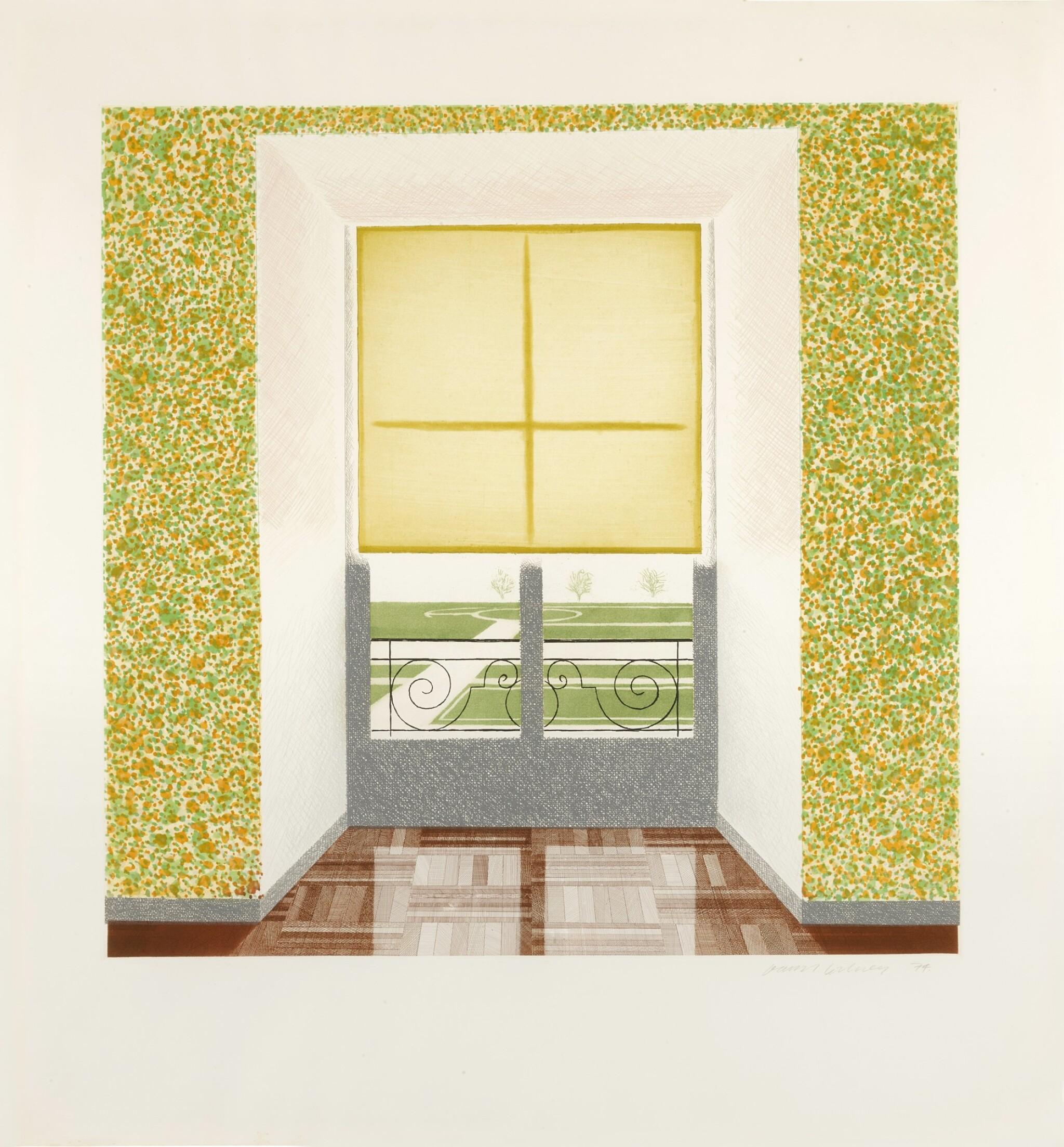 David Hockney Contrejour In The French Style (Signed Print) 1974