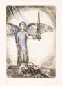 Marc Chagall: Joshua Before The Armed Angel (La Bible) - Signed Print