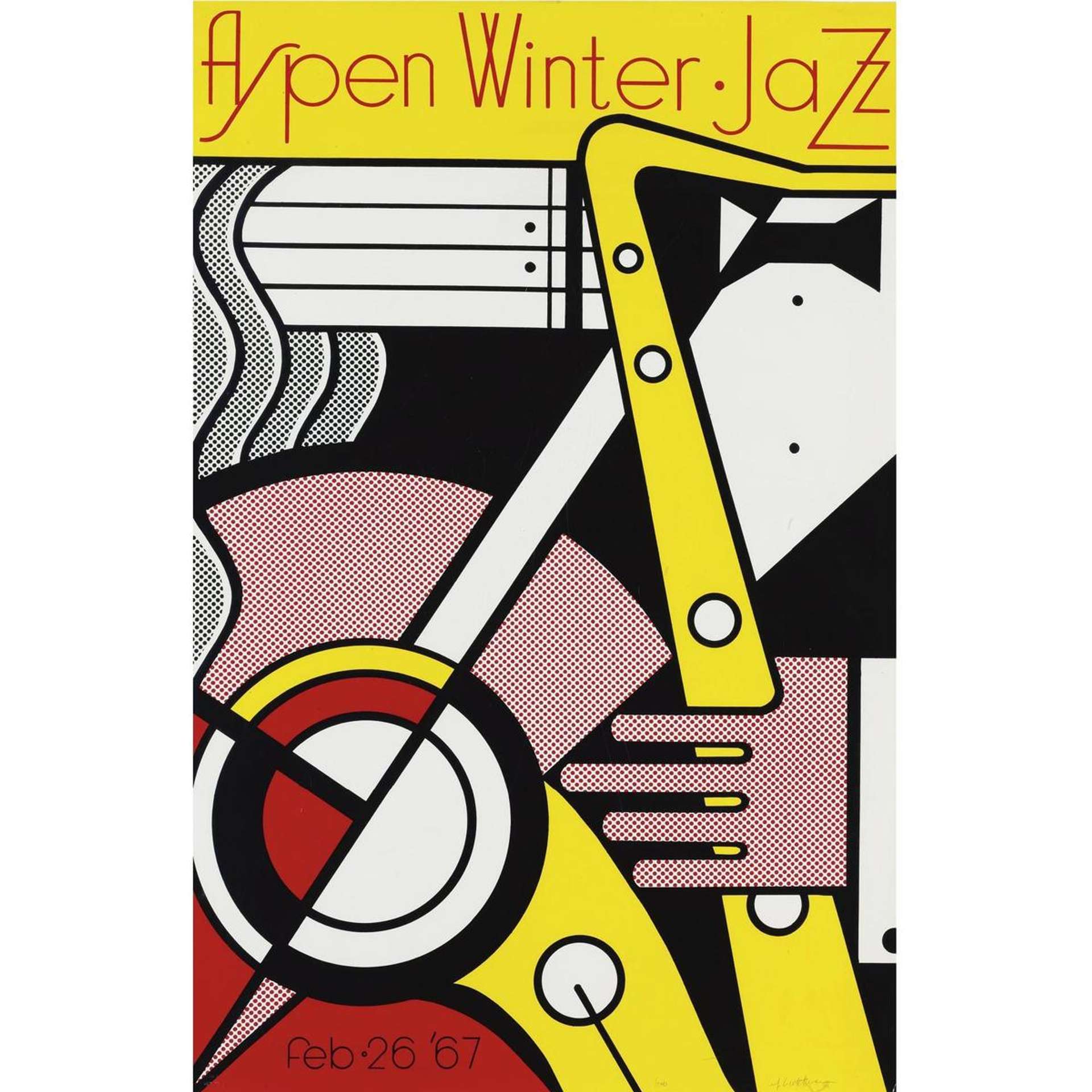 Aspen Winter Jazz Poster by Roy Lichtenstein