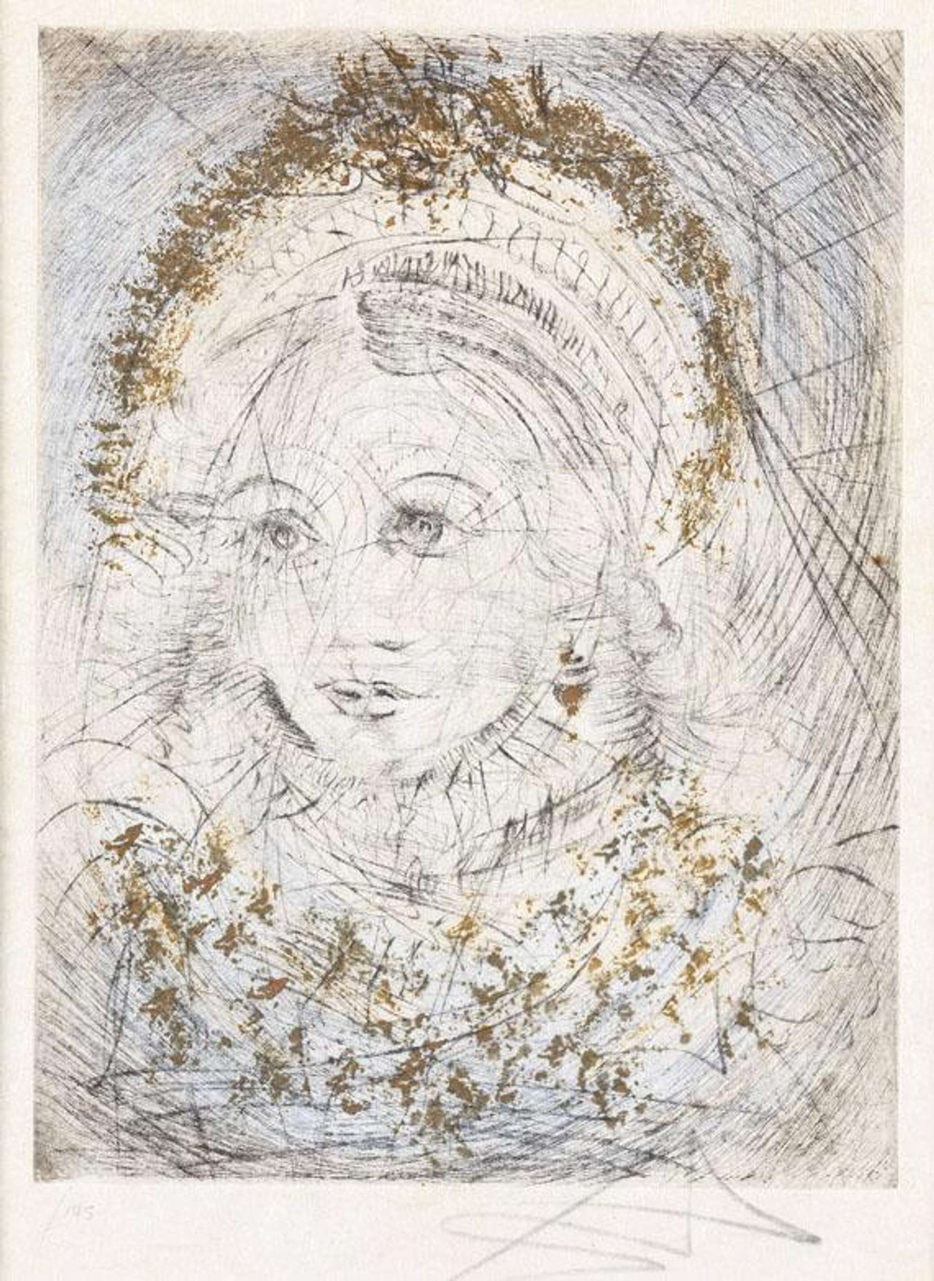 Portrait De Marguerite - Signed Print by Salvador Dali 1968 - MyArtBroker