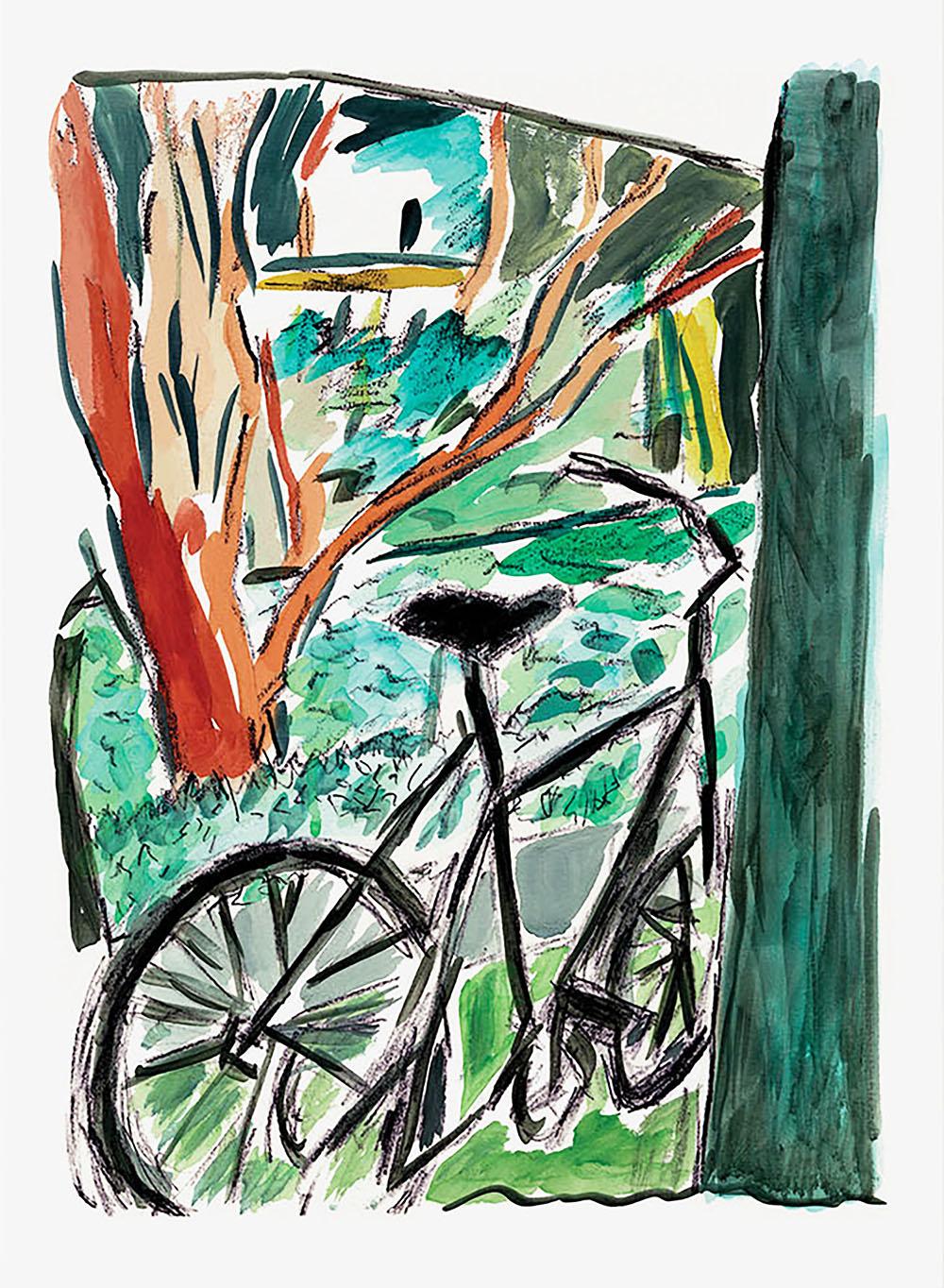 Bob Dylan Bicycle Medium (2013) (Signed Print) 2013