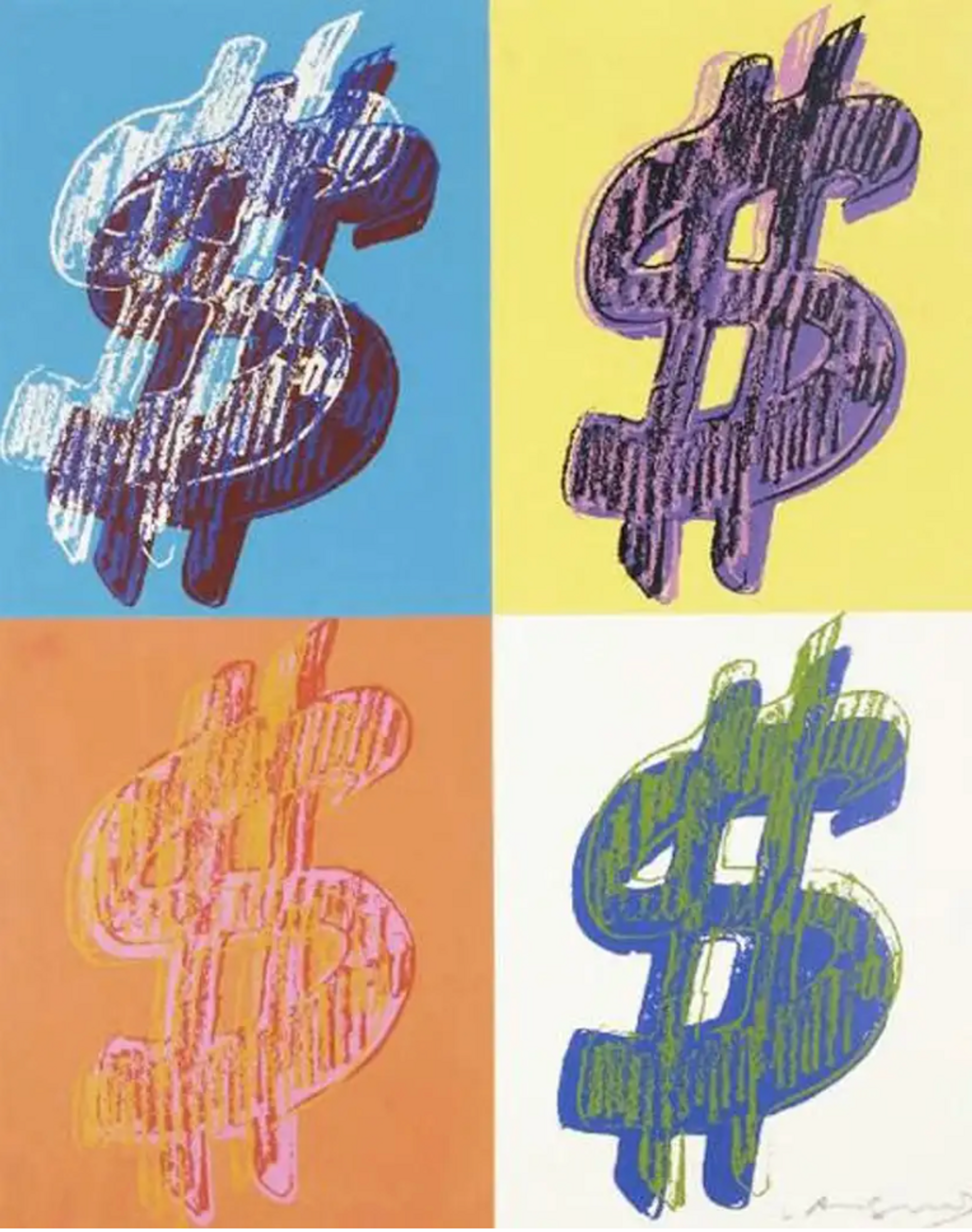 Dollar Sign Quad (F. & S. II.284) by Andy Warhol