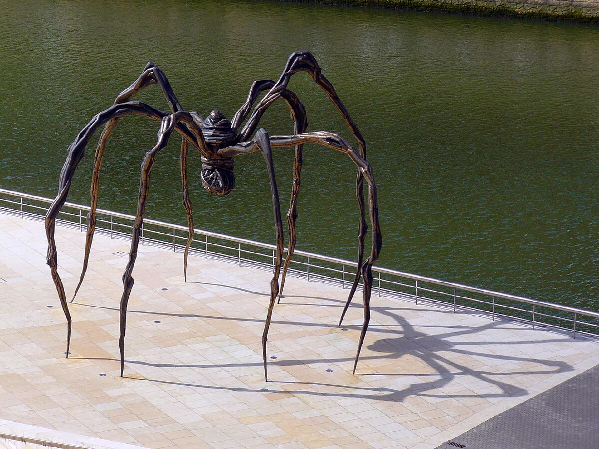 Maman by sculptor Louise Bourgeois at the Guggenheim Museum Bilbao, Spain.