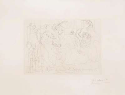 Sculpteur, Garcon Et Modèle Avec Un Groupe Sculpté Représentant Le Rapt D'Europe (La Suite Vollard) - Signed Print by Pablo Picasso 1933 - MyArtBroker