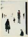 L S Lowry: Figures In The Park - Signed Print
