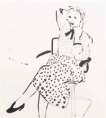 Celia In A Polka Dot Skirt - Signed Print