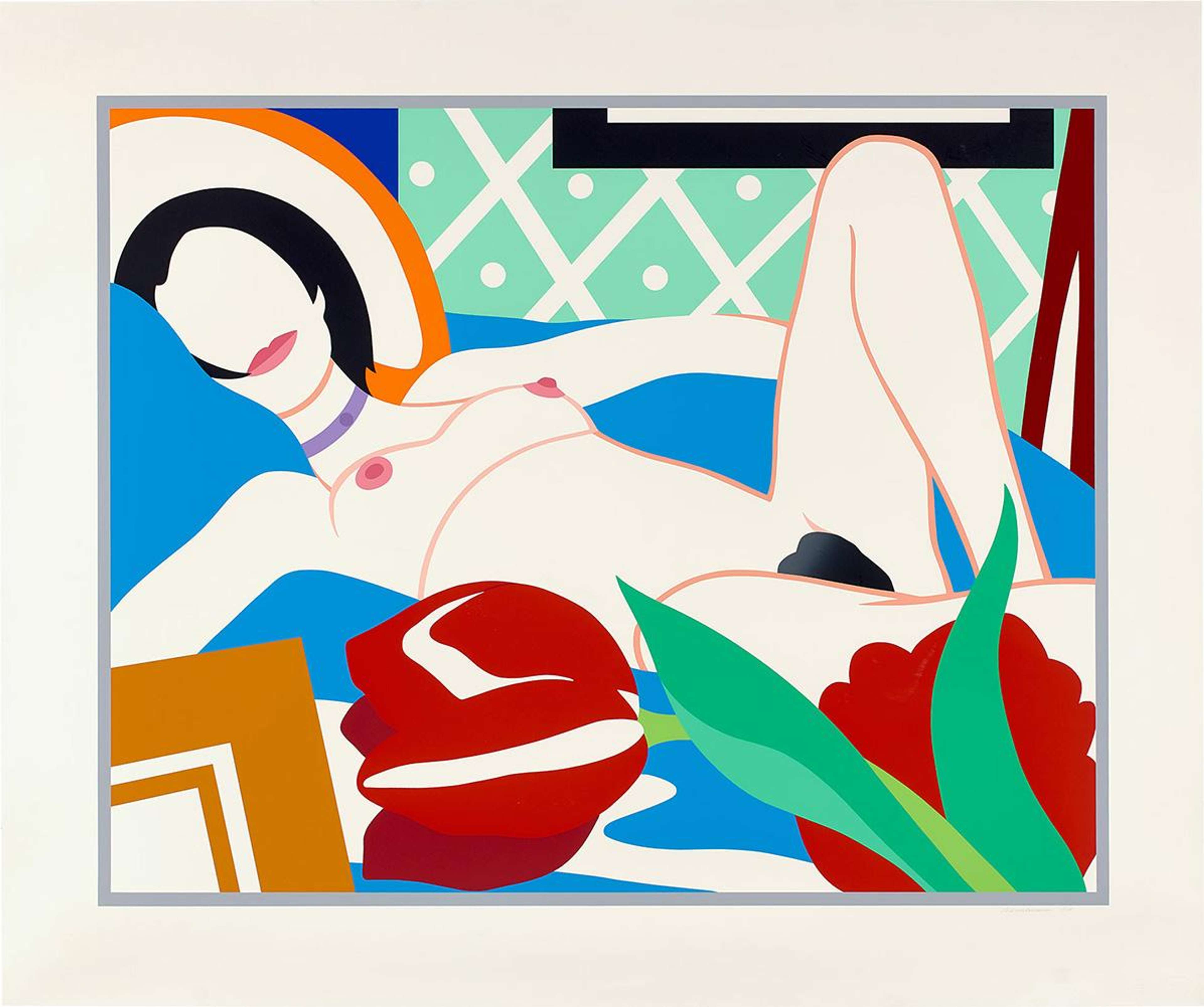 Monica With Tulips - Signed Print by Tom Wesselmann 1989 - MyArtBroker