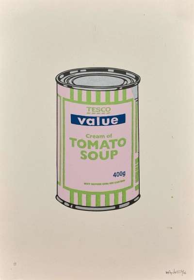 Soup Can (lilac, lime and blue) - Signed Print by Banksy 2005 - MyArtBroker