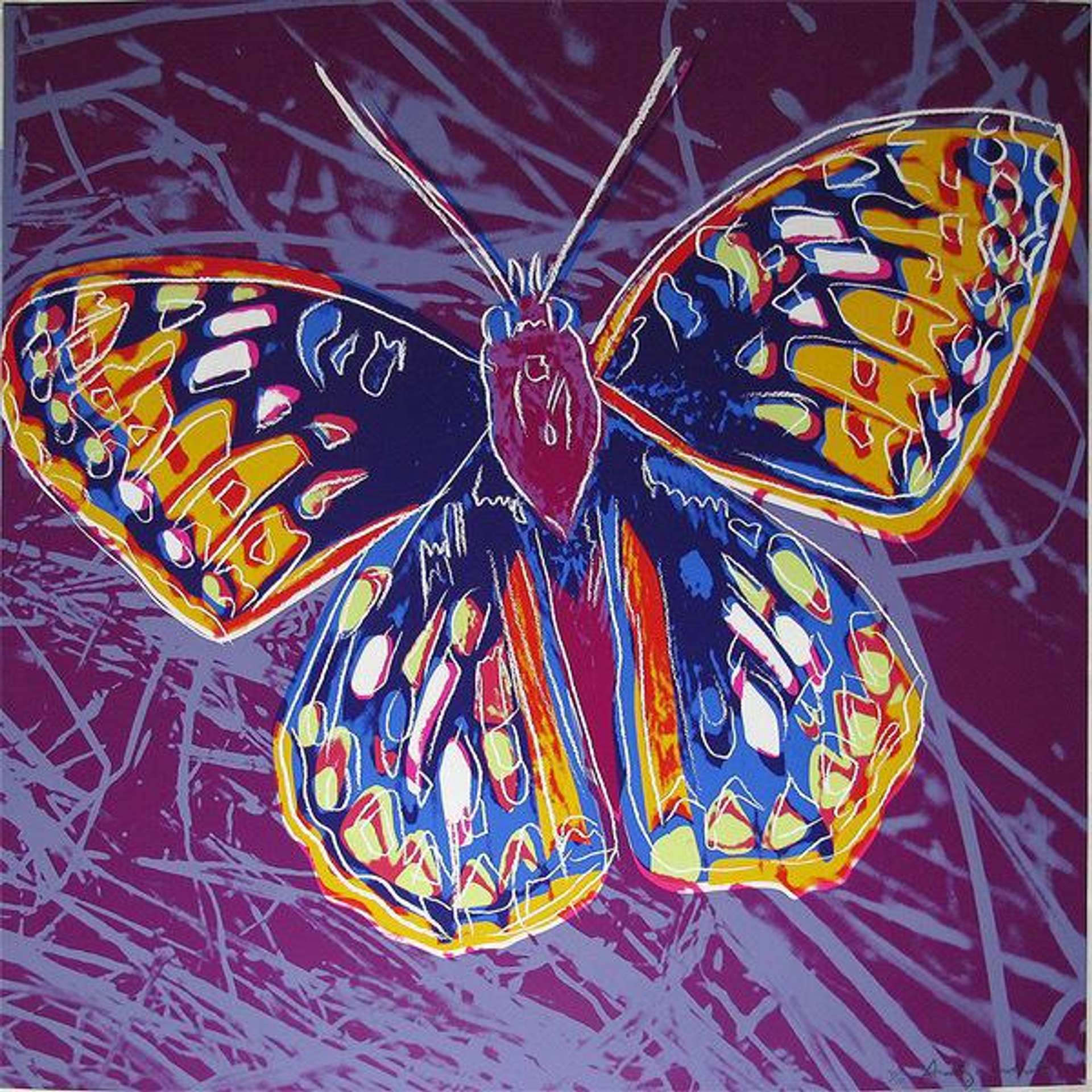 Andy Warhol: San Francisco Silverspot Butterfly (F. & S. II 298) - Signed Print