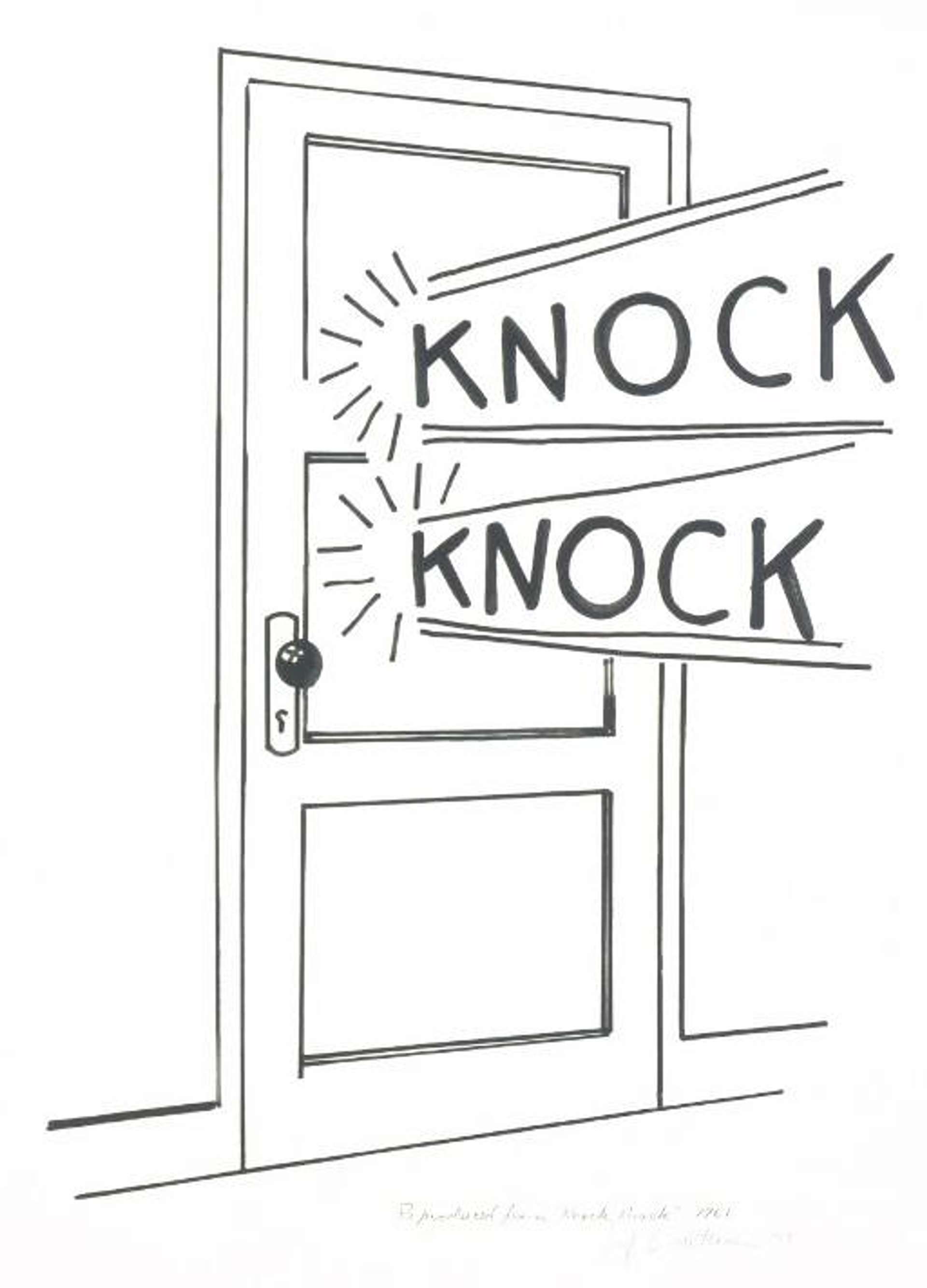 Knock, Knock Poster - Signed Print by Roy Lichtenstein 1975 - MyArtBroker