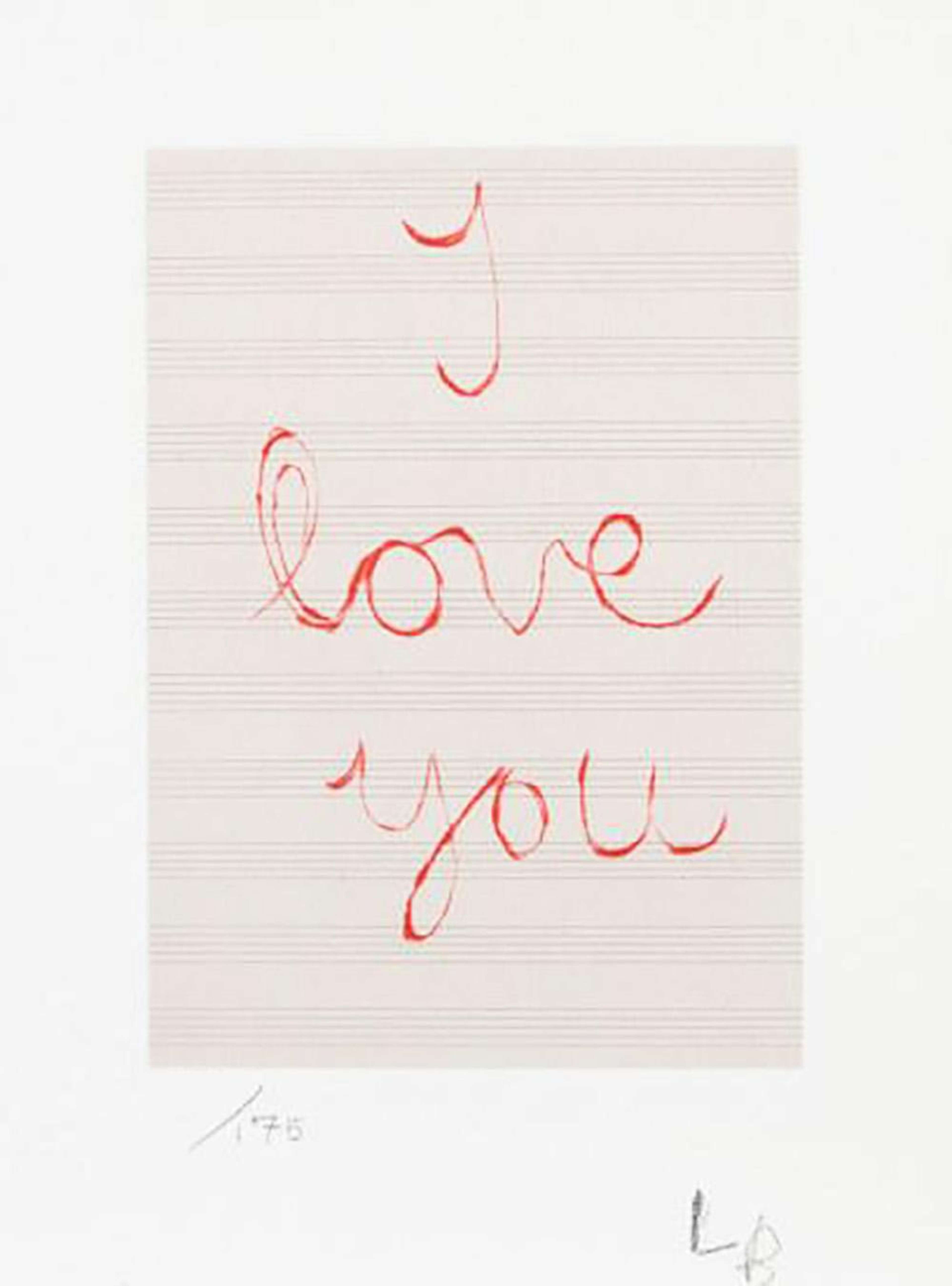 I Love You - Signed Print by Louise Bourgeois 2007 - MyArtBroker