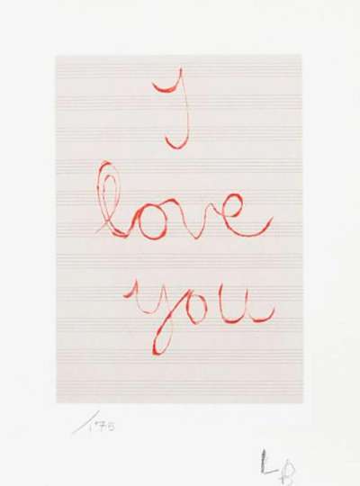 I Love You - Signed Print by Louise Bourgeois 2007 - MyArtBroker