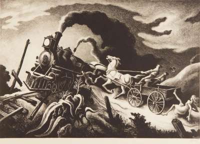 Wreck Of The Old 97 - Signed Print by Thomas Hart Benton 1944 - MyArtBroker