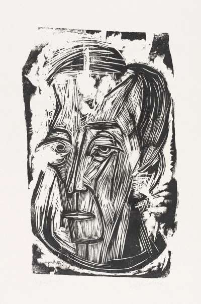 Kopf Dichter Leonhard Frank I - Signed Print by Ernst Ludwig Kirchner 1919 - MyArtBroker