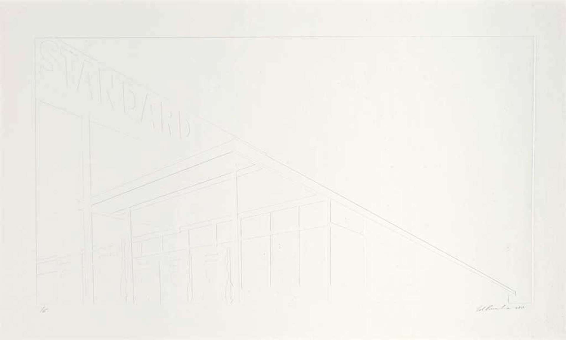 Ed Ruscha: Ghost Station - Signed Print