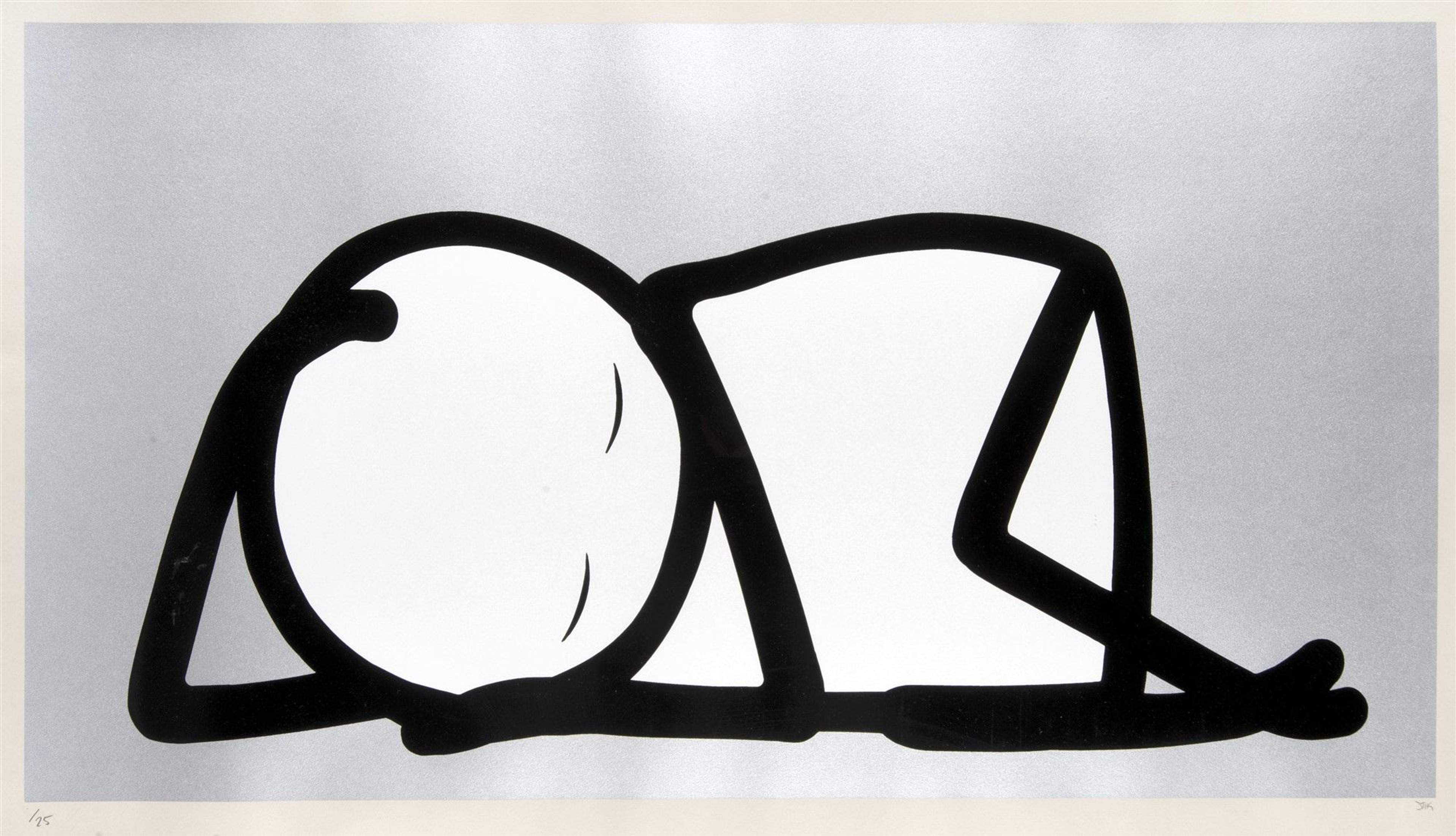 Sleeping Baby (silver) - Signed Print