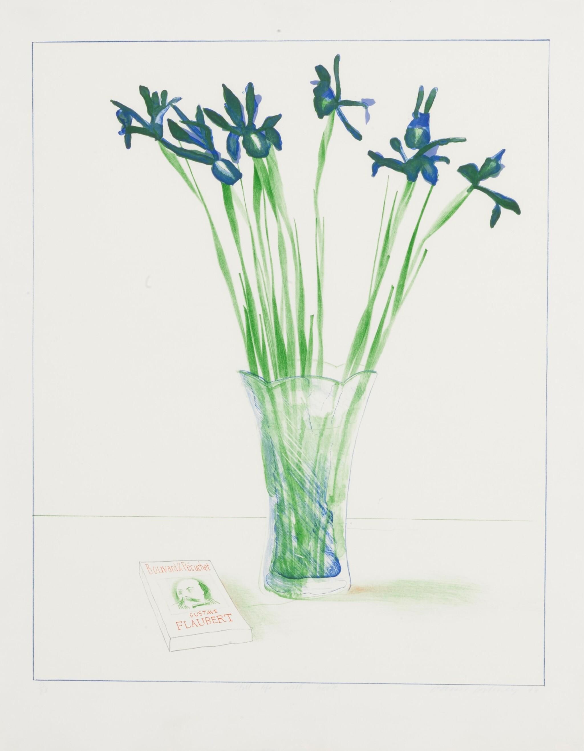 David Hockney Still Life With Book (Signed Print) 1973 | MyArtBroker