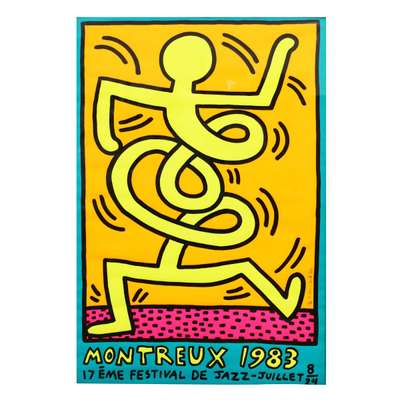 Montreux Festival De Jazz - Signed Print by Keith Haring 1983 - MyArtBroker