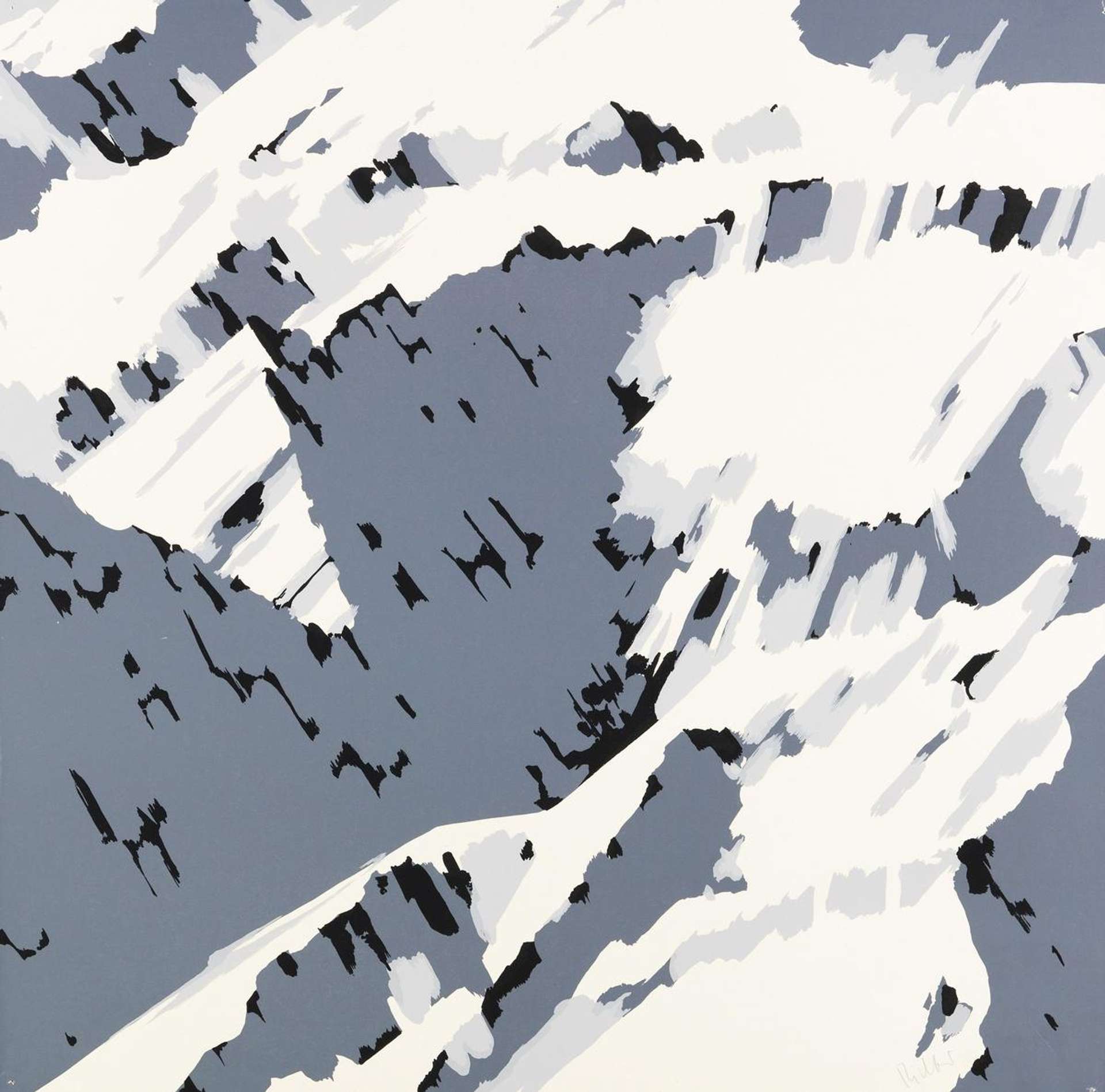 Gerhard Richter: Schweizer Alpen I - B2 - Signed Print