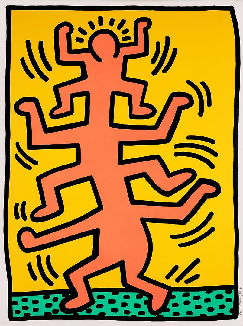 Keith Haring Growing 1 (Signed Print) 1988