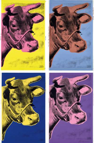 Cow (F. & S. II.11-12A) (complete set) - Signed Print by Andy Warhol 1976 - MyArtBroker