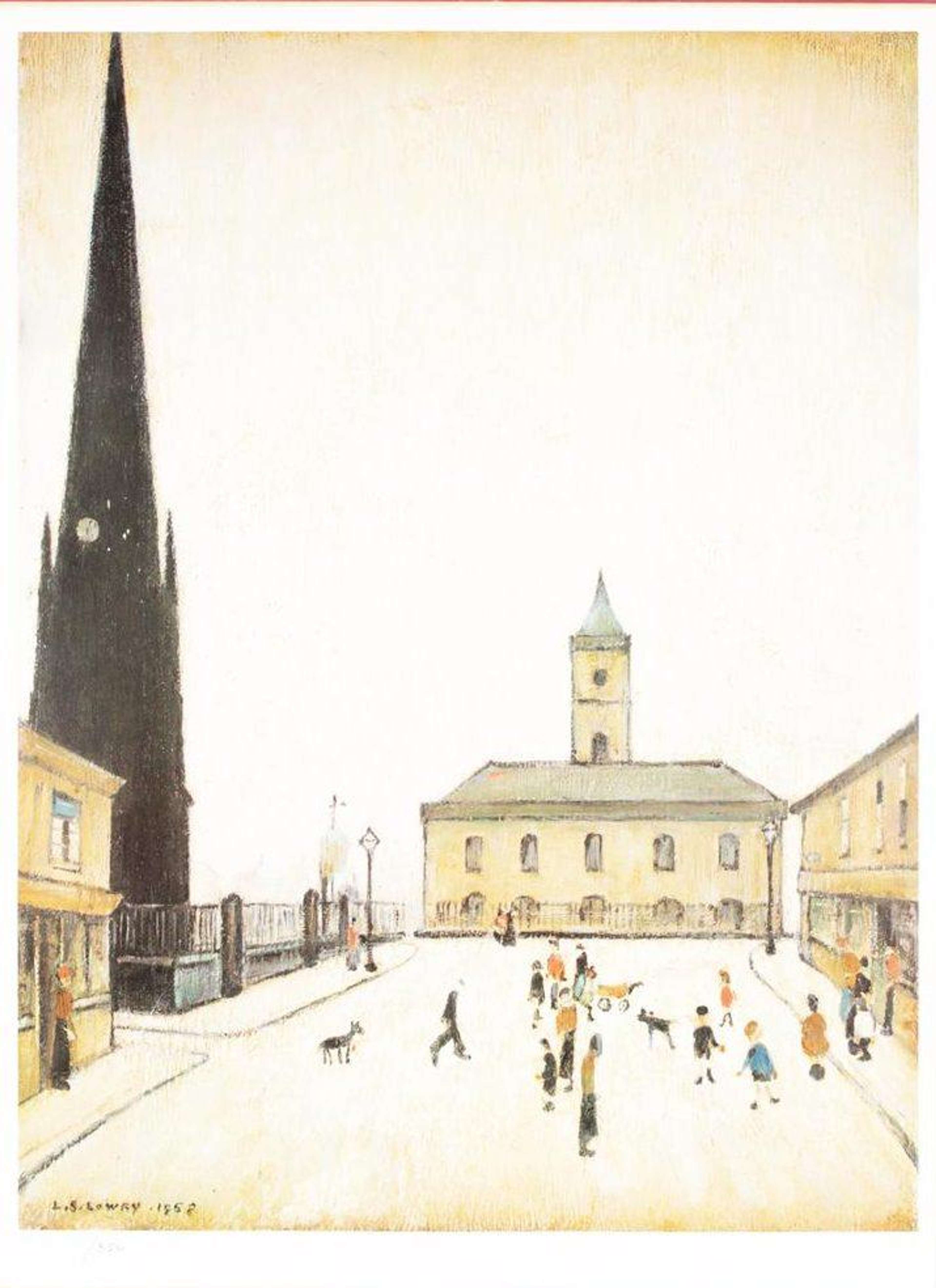 Old Town Hall, Middlesbrough - Signed Print by L S Lowry null - MyArtBroker
