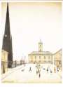 L S Lowry: Old Town Hall, Middlesbrough - Signed Print