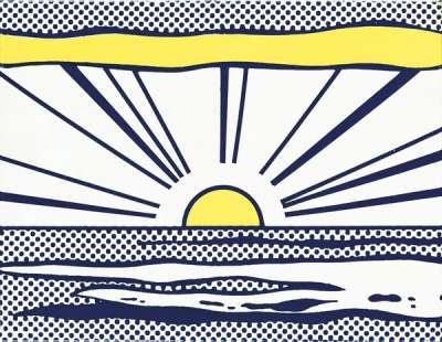 Roy Lichtenstein: Sunrise - Signed Ceramic