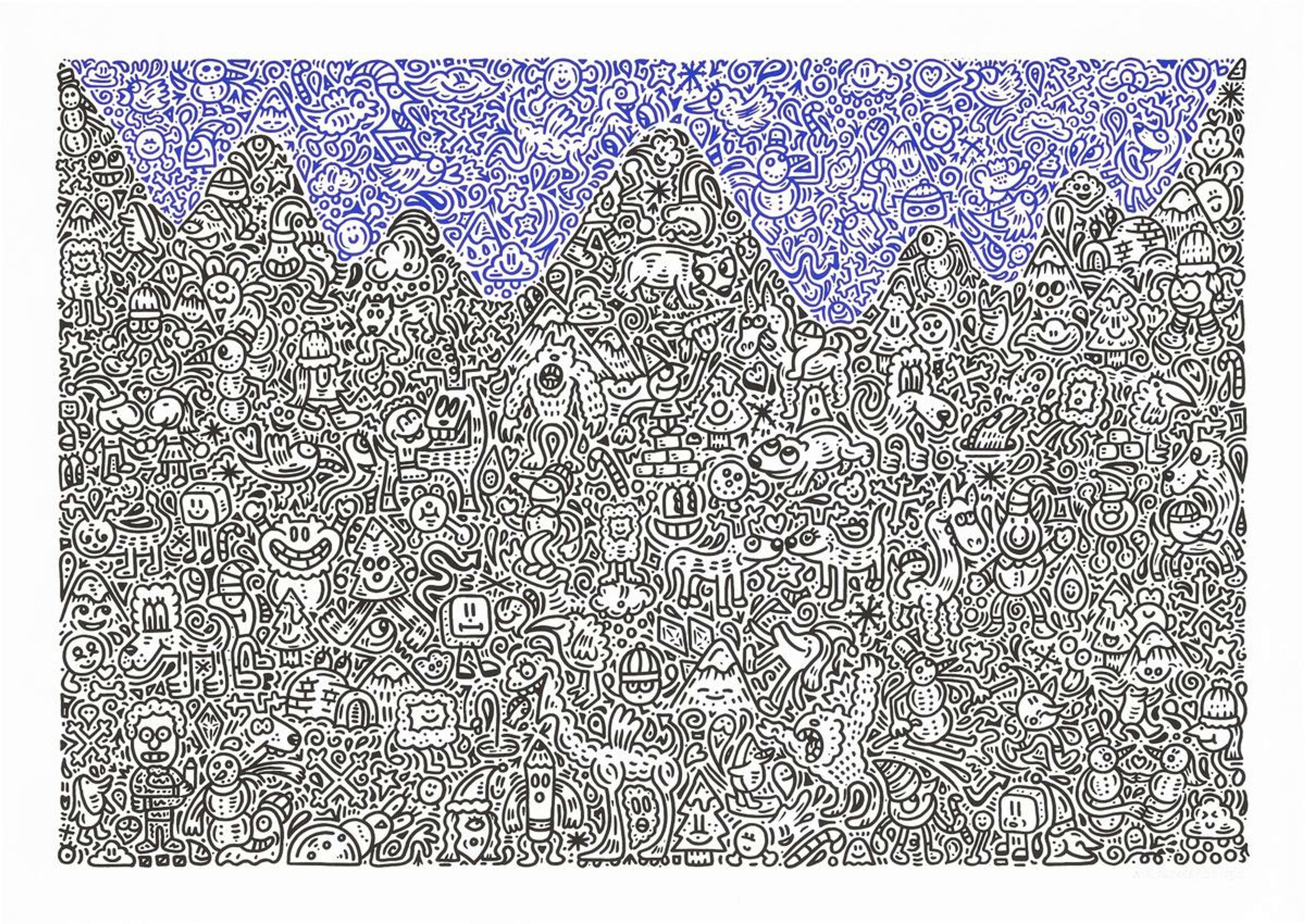 Mountain Mania - Giclee Print by Mr Doodle 2018 - MyArtBroker