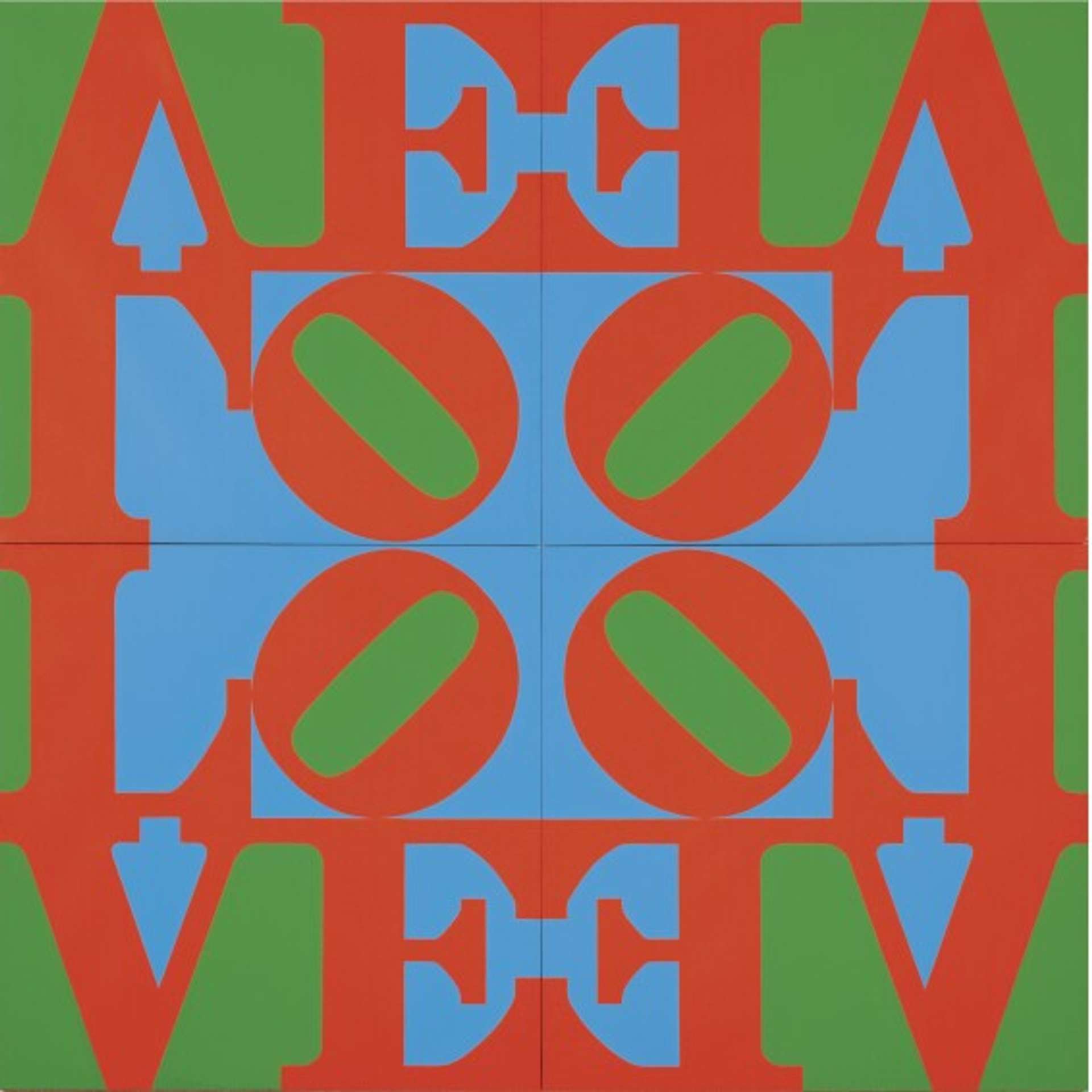 Love Wall (Red Blue Green) by Robert Indiana