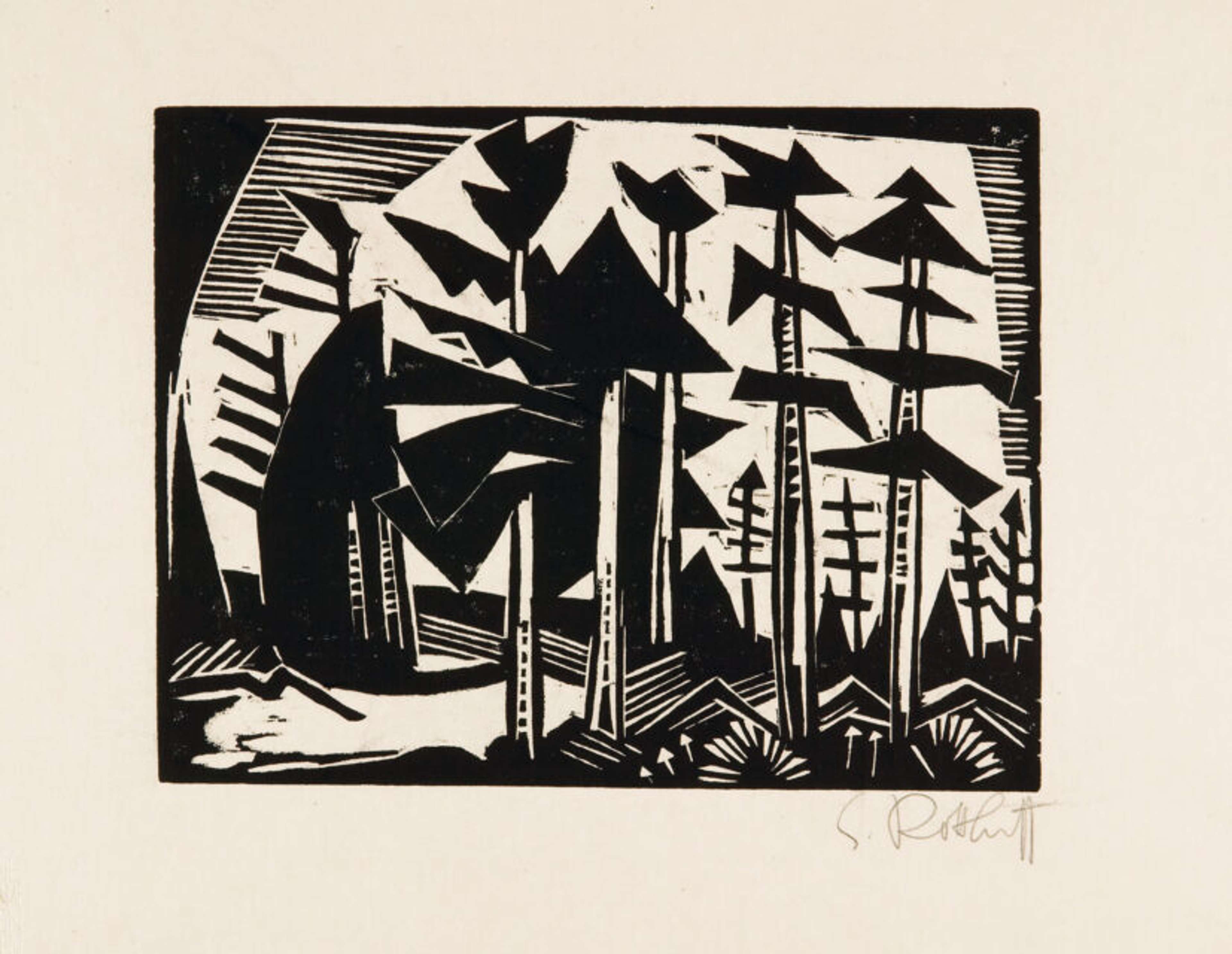 Russischer Wald - Signed Print by Karl Schmidt-Rottluff 1918 - MyArtBroker