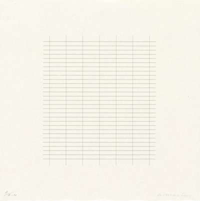 On A Clear Day 18 - Signed Print by Agnes Martin 1973 - MyArtBroker