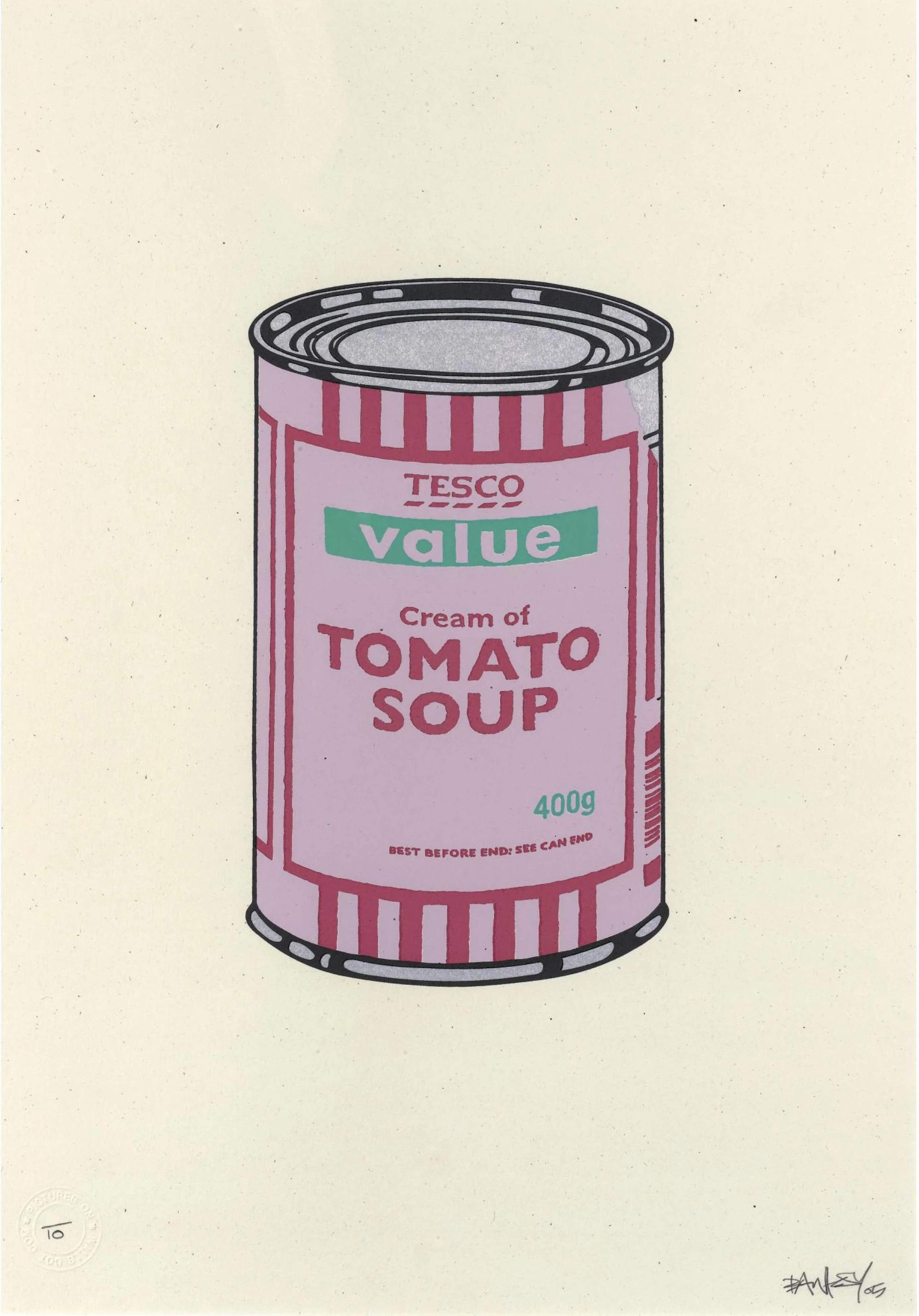 Soup Can (lilac, cherry and mint) - Signed Print