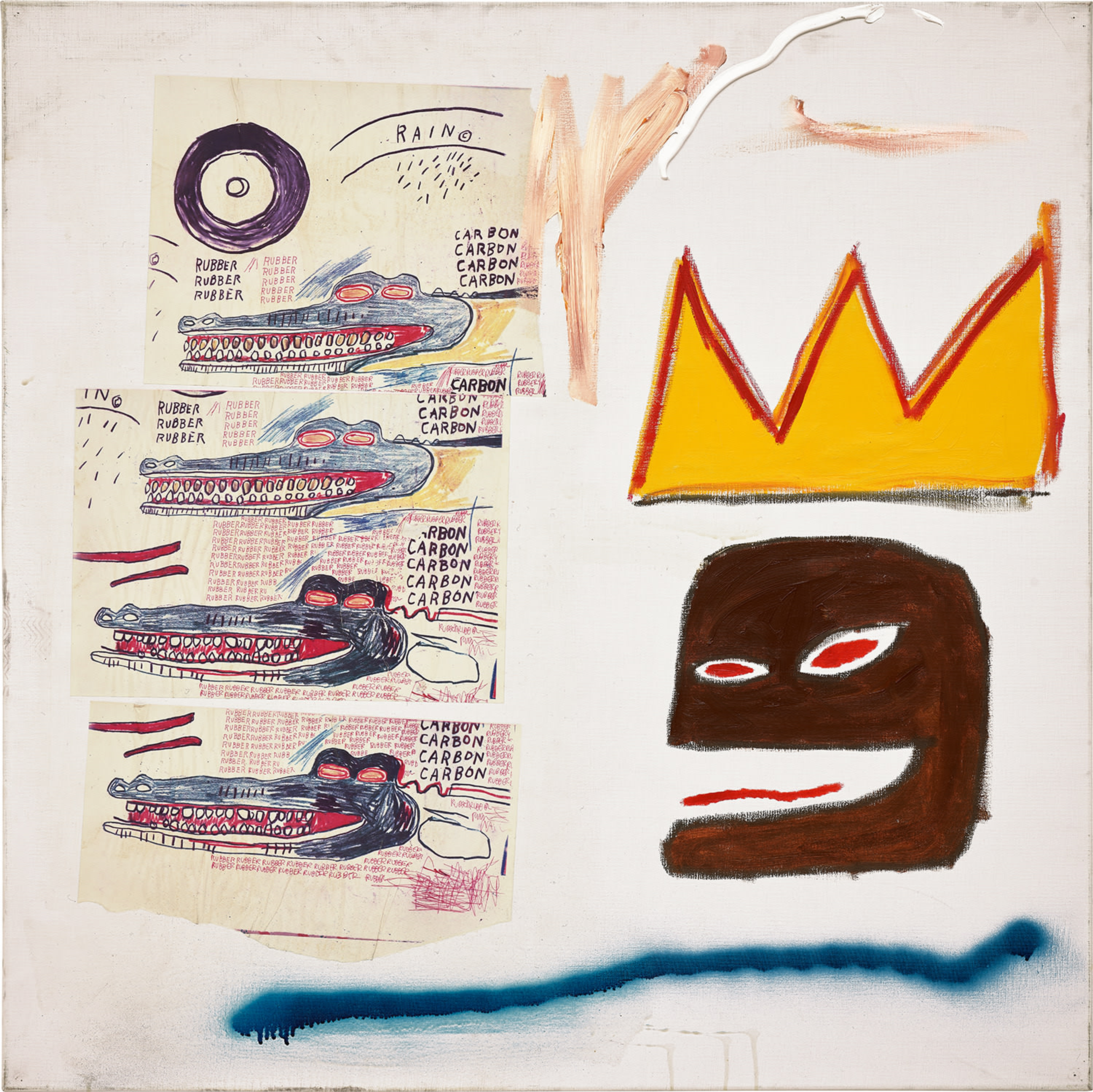 Untitled crown and figure canavs by Jean-Michel Basquiat - Phillips. 