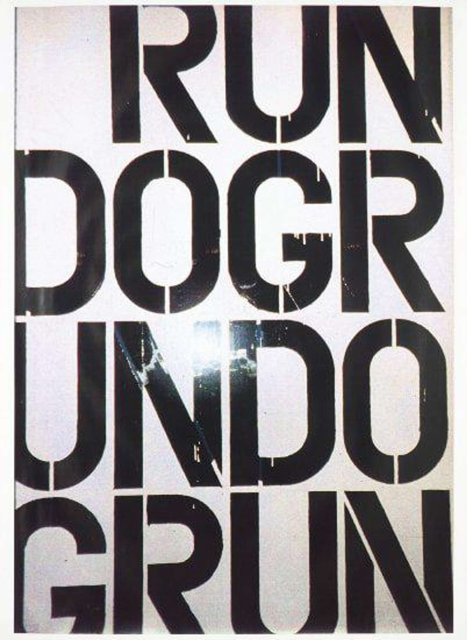 Christopher Wool: Run Dog Run - Signed Print