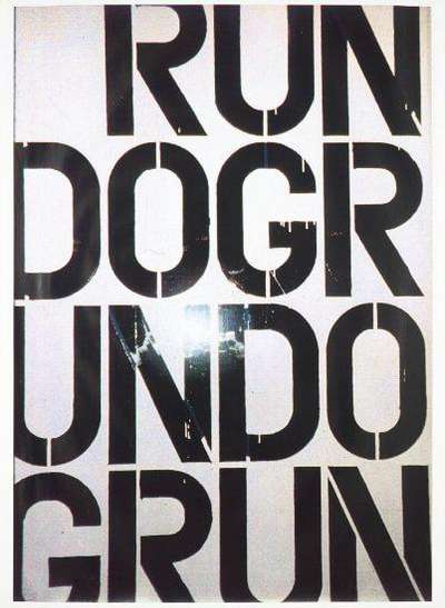 Run Dog Run - Signed Print by Christopher Wool 1991 - MyArtBroker